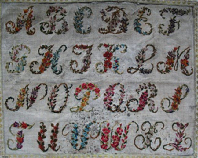 Original von Blumenalphabet ca. 1830 Original von Blumenalphabet ca. 1830