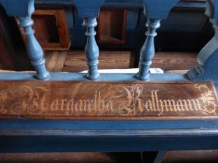 pew in Vierlande church pew in Vierlande church