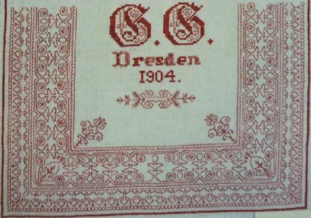 Gabriele 1904: Detail des Originals Gabriele 1904: Detail des Originals