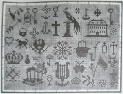 Stickvorlage, Verlag Heinrich Kühn, Berlin, um 1880 Stickvorlage, Verlag Heinrich Kühn, Berlin, um 1880