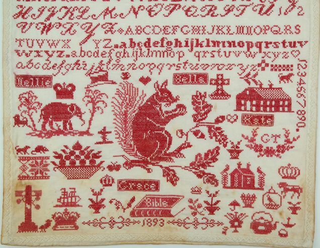 Grace - Nellie - Bella - Kate 1893: Detail des Originals Grace - Nellie - Bella - Kate 1893: Detail des Originals