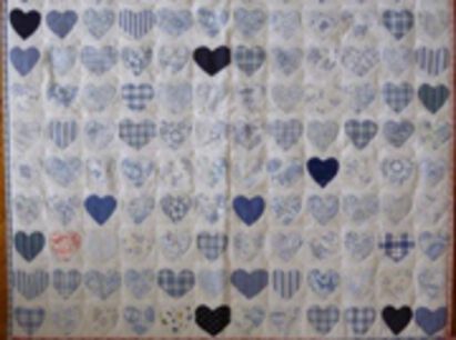 Herzchen-Decke in Blau Herzchen-Decke in Blau