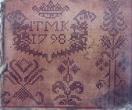 handgetüpfeltes deutsches Modelbuch von 1798 handgetüpfeltes deutsches Modelbuch von 1798