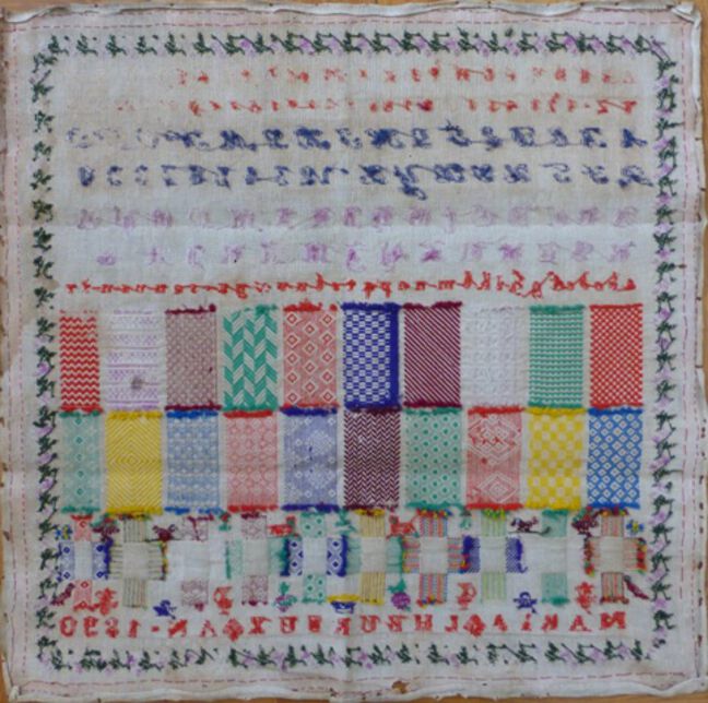 Maria Lheureux 1890: Rückseite des Originals