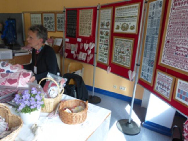 at the stall at the stall