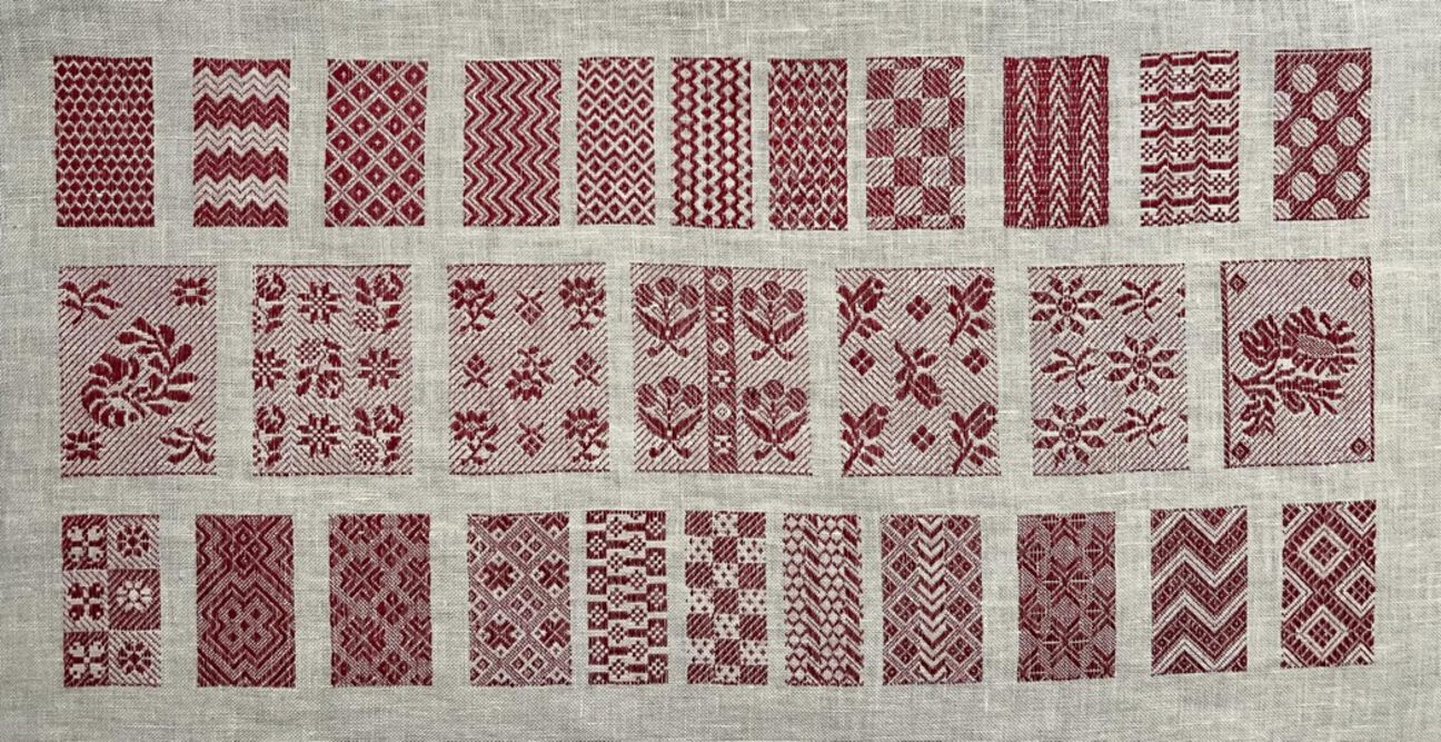 Darning Sampler St. Gallen: Reproduction by Anneke Schoonenberg Kegel Darning Sampler St. Gallen: Reproduction by Anneke Schoonenberg Kegel