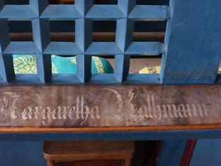 pew in Vierlande church pew in Vierlande church