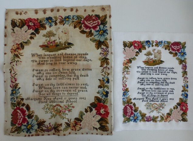 Margaret Kay 1842: Reproduktion von Sabine Taterra-Gundacker und Original Margaret Kay 1842: Reproduktion von Sabine Taterra-Gundacker und Original