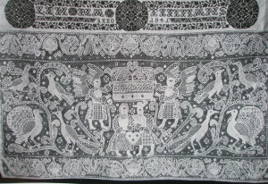 Lena Timman's Vierlande bridal pillow from 1841