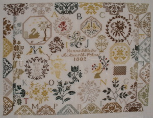 Hannah Wallis 1802 reproduction worked by Rosemarie Löschenkohl