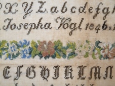 Josepha Vogl 1846: Detail des Originals