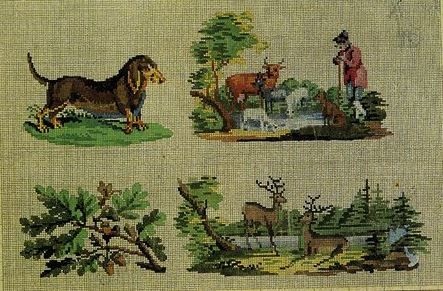 Antike Vorlage mit dem Dachshund Antike Vorlage mit dem Dachshund