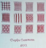 original darning sampler worked by Sophie Hamann in 1872