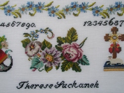 Detail of my reproduction of Therese Suchanek 1884